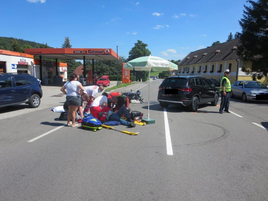 Motorradunfall Kirchberg am Wechsel